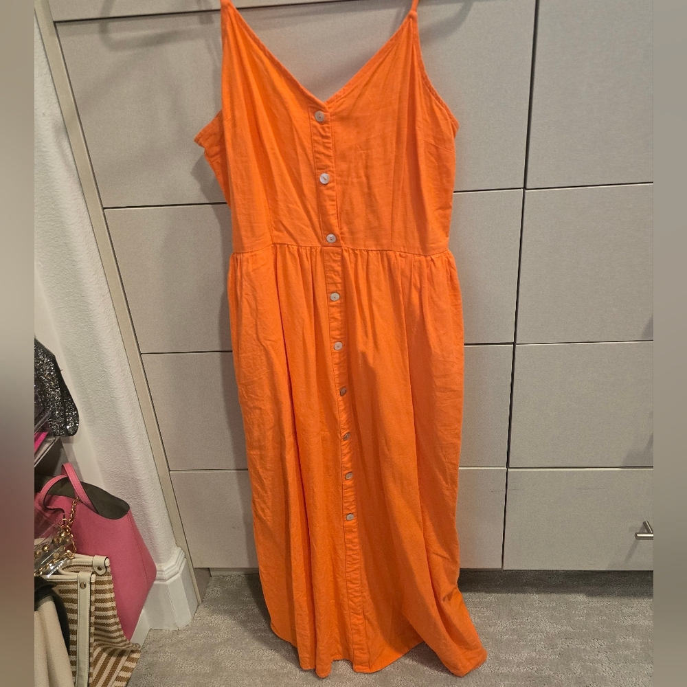 a new day Vibrant Orange Maxi Dress